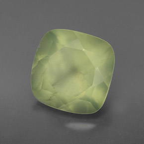 4.48 ct Green Prehnite Stone, Natural Prehnite in Cushion-Cut Shape for Sale