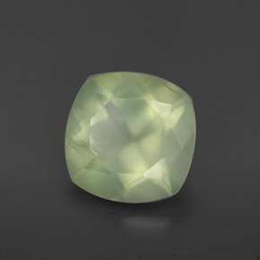 3.86 ct Green Prehnite Stone, Natural Prehnite in Cushion-Cut Shape for Sale
