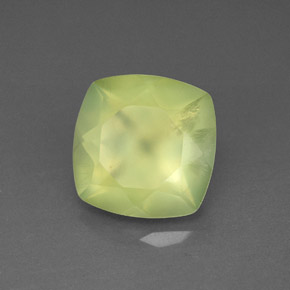 3.95 ct Green Prehnite Stone, Natural Prehnite in Cushion-Cut Shape for Sale