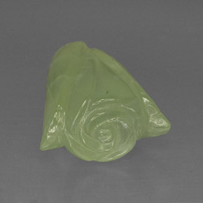 33.63 ct Green Prehnite Stone, Natural Prehnite in Carved Rose Shape for Sale