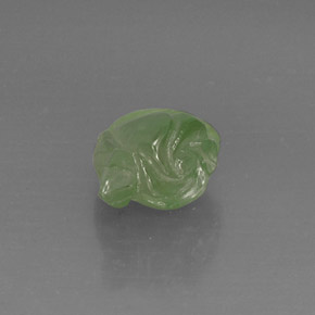 6.81 ct Green Prehnite Stone, Natural Prehnite in Carved Rose Shape for Sale