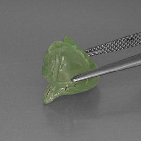 Prehnite Gemstone in 13.8 x 11.3 mm Size for Sale, Prehnite Stone in Green Color