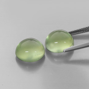 Prehnite Gemstone in 10 mm (calibrated) Size for Sale, Prehnite Stone in Green Color