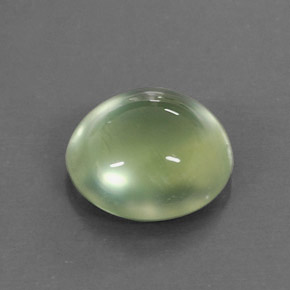 3.81 ct Green Prehnite Stone, Natural Prehnite in Round Cabochon Shape for Sale