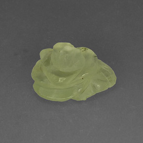 9.72 ct Green Prehnite Stone, Natural Prehnite in Carved Rose Shape for Sale