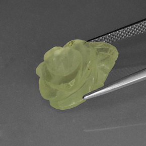 Prehnite Gemstone in 16.2 x 13.4 mm Size for Sale, Prehnite Stone in Green Color