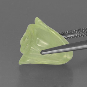 Prehnite Gemstone in 8.6 x 11.1 mm Size for Sale, Prehnite Stone in Green Color