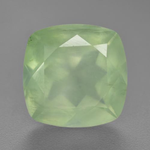 Pale Lime Green Prehnite Gem - 6.9ct Cushion-Cut (ID: 243627)