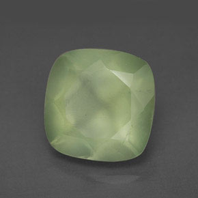 7.15 ct Green Prehnite Stone, Natural Prehnite in Cushion-Cut Shape for Sale