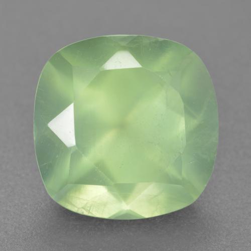 Verde Oliva Prehnite Gema - 6.6ct Corte en Forma Cojín (ID: 243631)