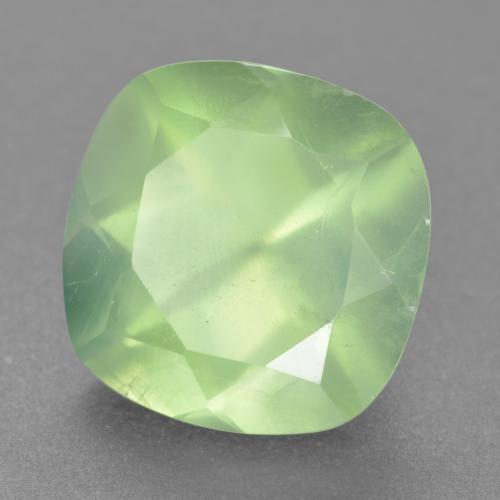 6.62 ct Green Prehnite Stone, Natural Prehnite in Cushion-Cut Shape for Sale
