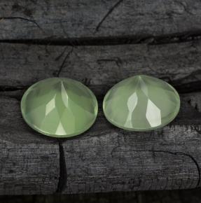 Prehnite Gemstone in 12 mm (calibrated) Size for Sale, Prehnite Stone in Green Color
