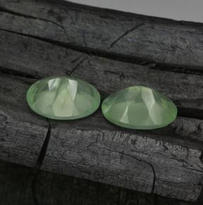 Prehnite Gemstones in 14 x 10 mm (calibrated) Size for Sale, Prehnite Stones in Green Color