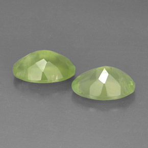 Prehnite Gemstone in 14 x 10 mm (calibrated) Size for Sale, Prehnite Stone in Green Color