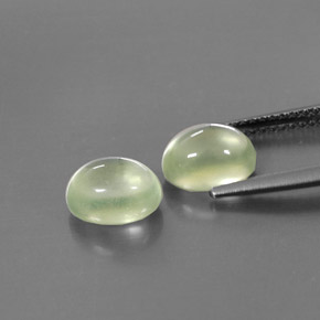 Prehnite Gemstone in 8 x 6 mm (calibrated) Size for Sale, Prehnite Stone in Green Color