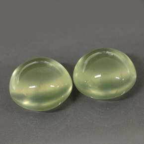 8.62 ct Green Prehnite Stone, Natural Prehnite in Round Cabochon Shape for Sale