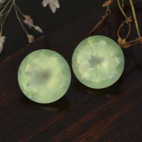11.55 ctw Green Prehnite Stones, Natural Prehnite in Round Facet Shape for Sale