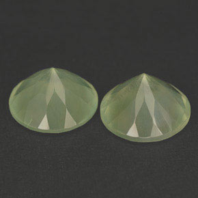 Prehnite Gemstone in 12 mm (calibrated) Size for Sale, Prehnite Stone in Green Color