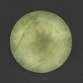 5.78 ct Green Prehnite Stone, Natural Prehnite in Round Facet Shape for Sale