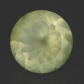 5.82 ct Green Prehnite Stone, Natural Prehnite in Round Facet Shape for Sale