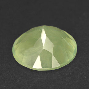 Prehnite Gemstone in 12 mm (calibrated) Size for Sale, Prehnite Stone in Green Color