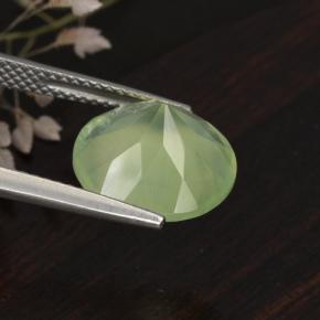 Prehnite Gemstone in 12 mm (calibrated) Size for Sale, Prehnite Stone in Green Color