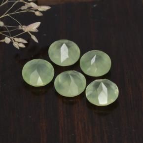 Prehnite Gemstones in 8 mm (calibrated) Size for Sale, Prehnite Stones in Green Color