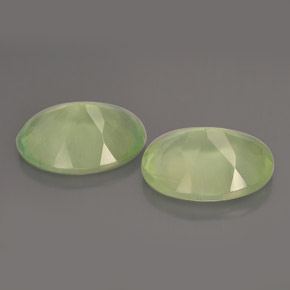 Prehnite Gemstone in 14 x 10 mm (calibrated) Size for Sale, Prehnite Stone in Green Color