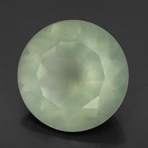 8.54 ct Green Prehnite Stone, Natural Prehnite in Round Facet Shape for Sale
