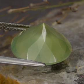 Prehnite Gemstone in 14 mm (calibrated) Size for Sale, Prehnite Stone in Green Color