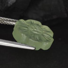 Prehnite Gemstone in 11.3 x 11.3 mm Size for Sale, Prehnite Stone in Green Color