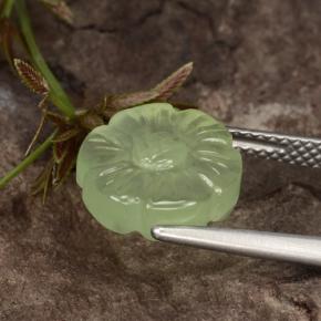 Prehnite Gemstone in 10.7 x 10.7 mm Size for Sale, Prehnite Stone in Green Color
