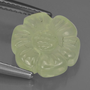 Prehnite Gemstone in 11.8 x 11.6 mm Size for Sale, Prehnite Stone in Green Color