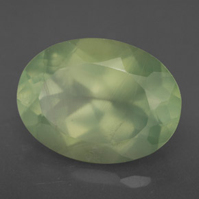 9.24 ct Green Prehnite Stone, Natural Prehnite in Oval Facet Shape for Sale