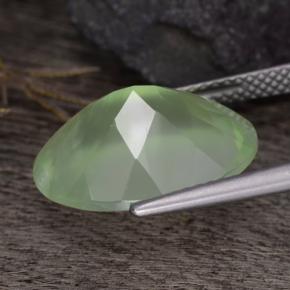 Prehnite Gemstone in 16 x 12 mm (calibrated) Size for Sale, Prehnite Stone in Lime Green Color