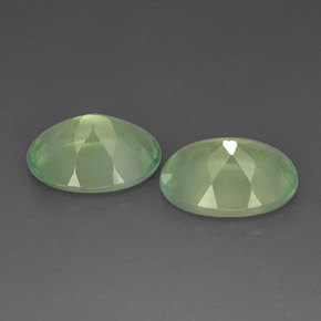 Prehnite Gemstone in 16 x 12 mm (calibrated) Size for Sale, Prehnite Stone in Lime Green Color