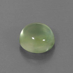 4.43 ct Green Prehnite Stone, Natural Prehnite in Round Cabochon Shape for Sale