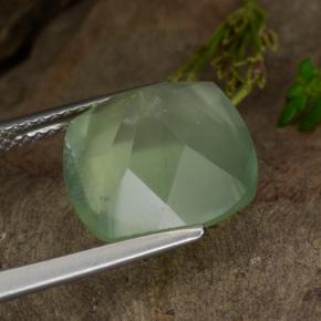Prehnite Gemstone in 11.9 x 11.9 mm Size for Sale, Prehnite Stone in Light Pear Green  Color