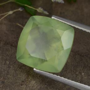 6.62 ct Green Prehnite Stone, Natural Prehnite in Cushion-Cut Shape for Sale