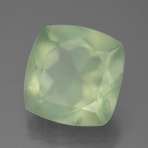 6.83 ct Green Prehnite Stone, Natural Prehnite in Cushion-Cut Shape for Sale