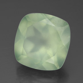 6.41 ct Green Prehnite Stone, Natural Prehnite in Cushion-Cut Shape for Sale