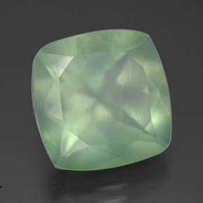 6.90 ct Green Prehnite Stone, Natural Prehnite in Cushion-Cut Shape for Sale