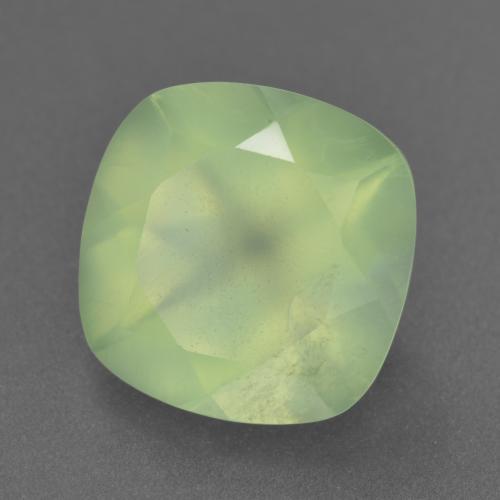 6.33 ct Green Prehnite Stone, Natural Prehnite in Cushion-Cut Shape for Sale