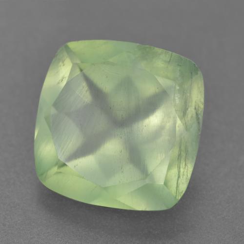 6.68 ct Green Prehnite Stone, Natural Prehnite in Cushion-Cut Shape for Sale