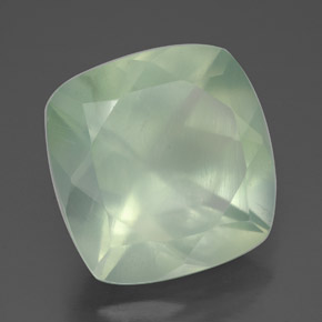 6.85 ct Green Prehnite Stone, Natural Prehnite in Cushion-Cut Shape for Sale
