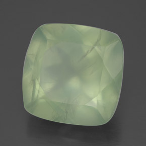 7.24 ct Green Prehnite Stone, Natural Prehnite in Cushion-Cut Shape for Sale