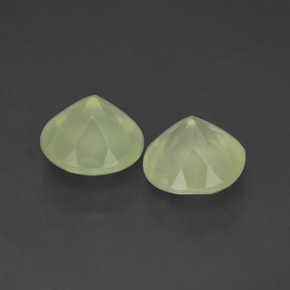 Prehnite Gemstones in 8 mm (calibrated) Size for Sale, Prehnite Stones in Medium Green  Color