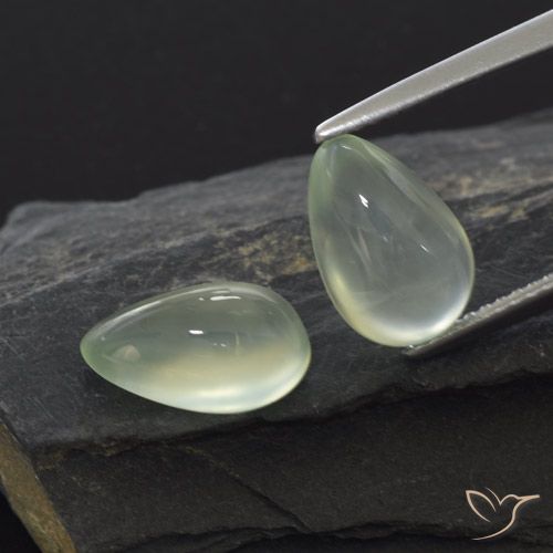 5.44ctw Natural Yellow Green  Prehnite, Pear Shape, Transparent