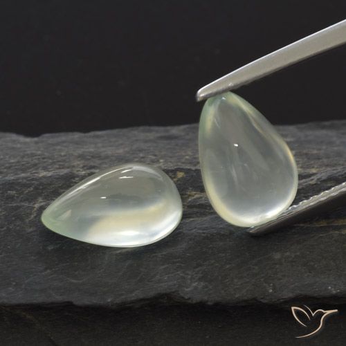 4.47ctw Natural Light Green  Prehnite, Pear Shape, Transparent