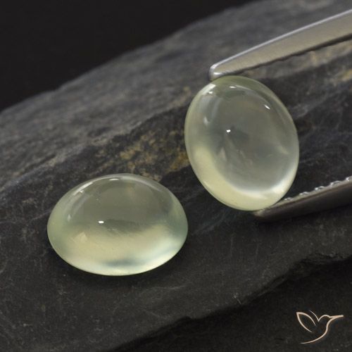 1.99ctw Natural Olive Green  Prehnite, Oval, Transparent